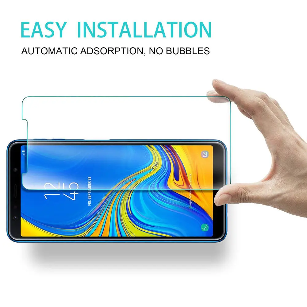Фото Tempered Glass for Samsung Galaxy A6 plus A7 A9 J8 J6 2018 Screen Protector Phone Protective Film A50 A30 A40 Мобильные телефоны Tempered Glass for Samsung Galaxy A6 plus A7 A9 J8 J6 2018 Screen Protector Phone Protective Film A50 A30 A40 Мобильные телефоны