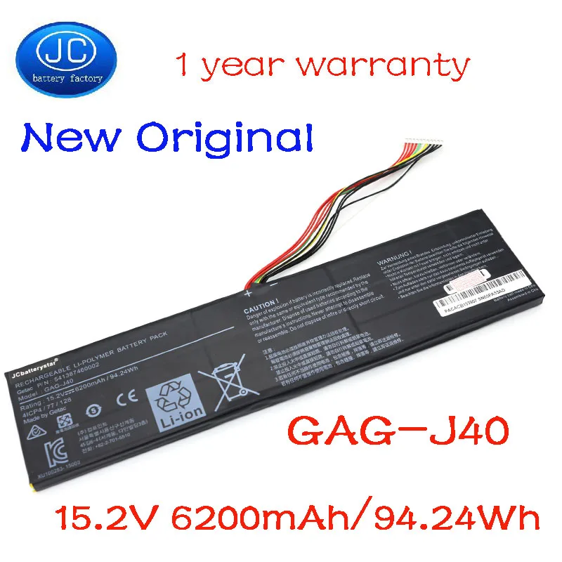 

JC Новый оригинальный GAG-J40 ноутбук Батарея для Gigabyte Aorus X7 Dt V7 V8 V6 Aero 15 14 V7 14-W-CF2 15x15 Вт 14-P64WV6 P64Wv7-De325Tb