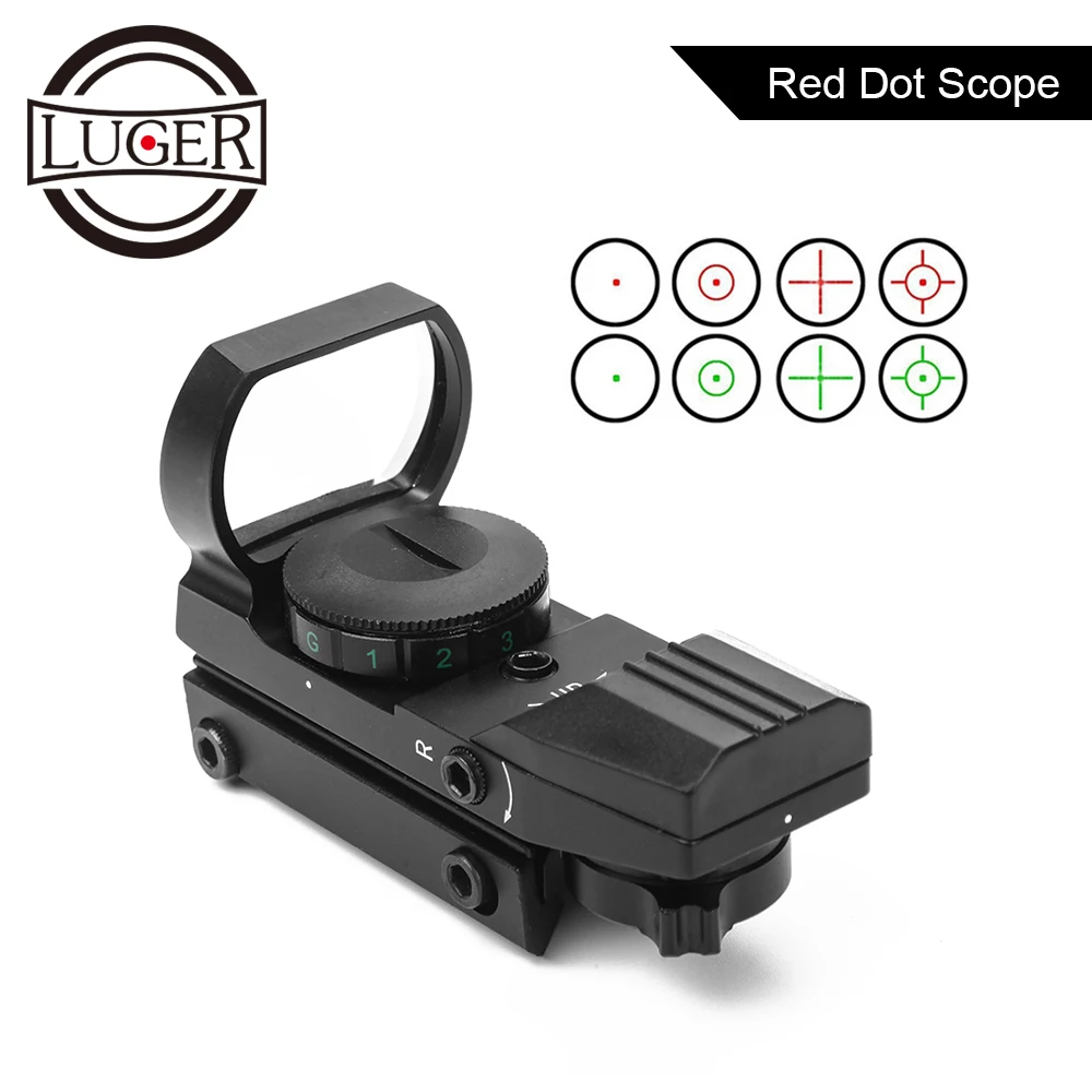 LUGER прицел с красной точкой Охотничья оптика голографический 4 Сетками