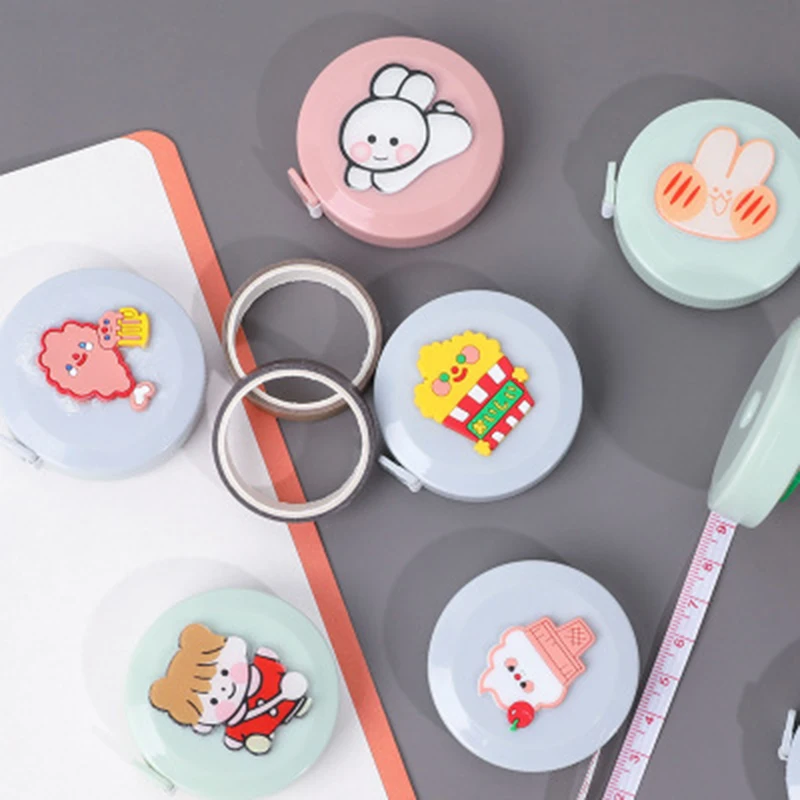 

1 Piece Heart Cartoon Small Tape Measure Mini Portable Clothing Measuring Small Tape Measure Bust Waist Measurement Soft Ruler