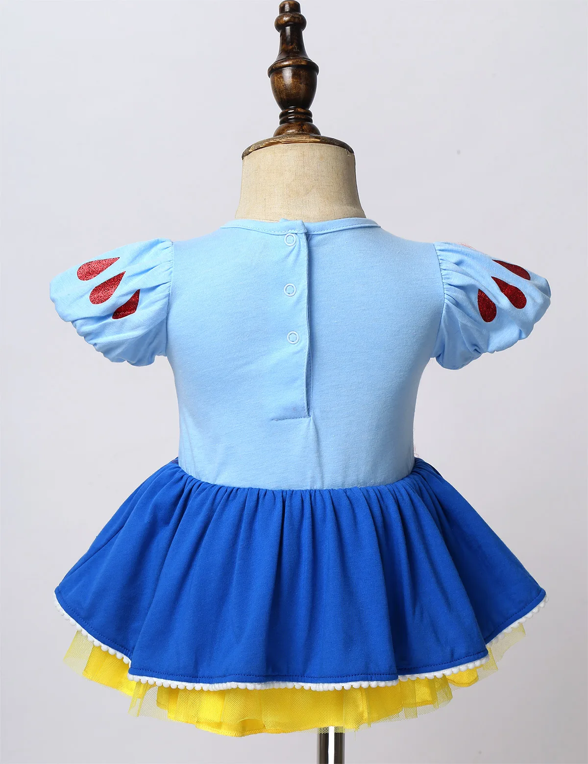 

Baby Girls Bubble Sleeves Bowknot Romper Dress with Headband Toddlers Halloween Cosplay Birthday Party Princess Costume