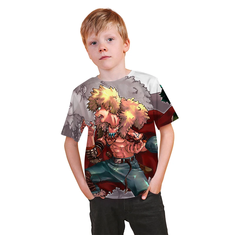 

2021 Summer Funny Cartoon T Shirt Kid Boku No Hero Academia anime T-shirt Himiko Toga Baby Children's Tshirt Hip Hop Top Tees
