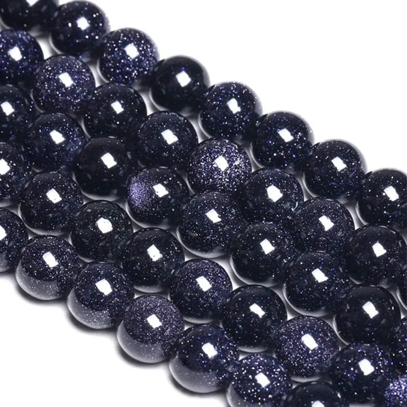 

Loose Spacer Blue Sand Bead Bracelet Necklace Making Beads 2021