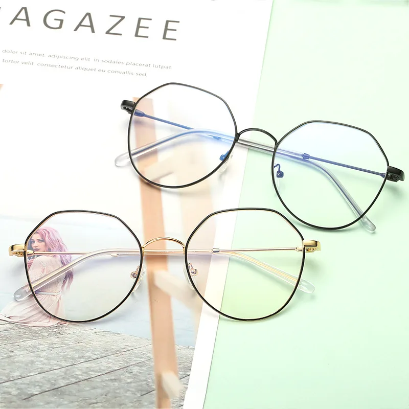 

Round Oversize Glasses Optical Women Computer Clear Eyeglasses Frames Gaming Spectacles Anti Blue Light Eyewear Gafas luz azul