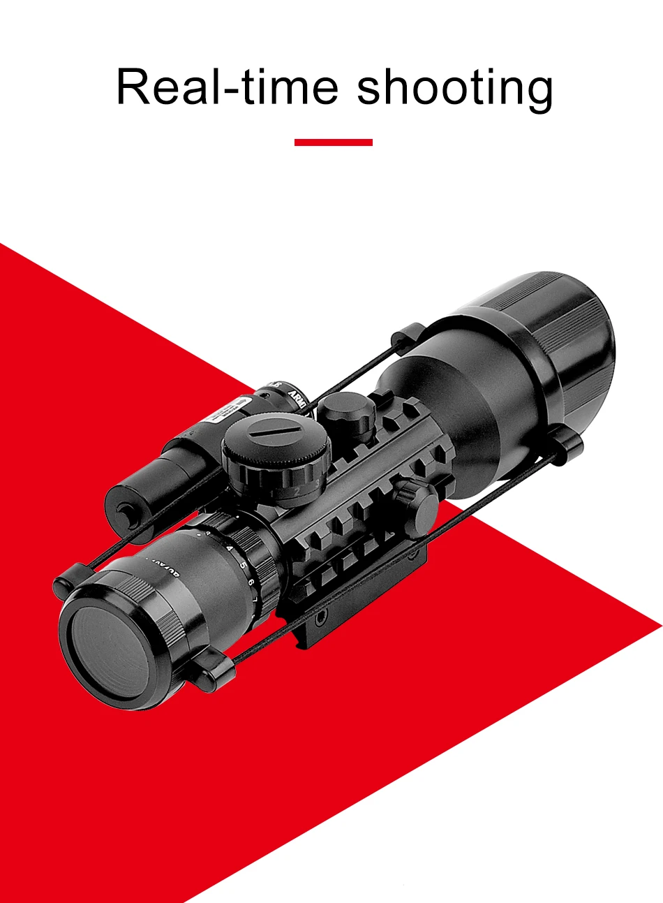 3-10X42E M9C красный точечный прицел с широким полем для наблюдения за птицами сейсмический и Ночной прицел для охоты