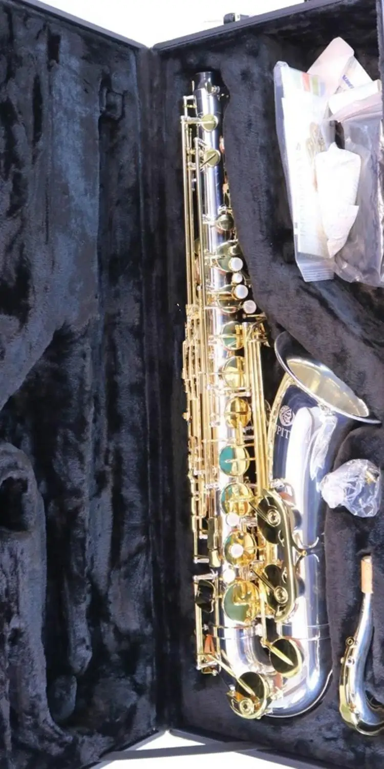 Юпитер JTS-1100SG Bb тенор саксофон латунный никель серебряный корпус золотой лаковый