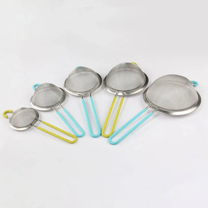 Мукомольное сито ручной силиконовой ручкой масляный фильтр Дуршлаг Прочный из