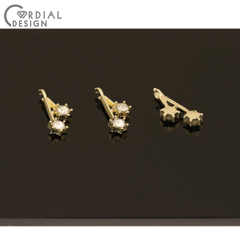 

Cordial Design 100Pcs 8*19MM Jewelry Findings & Components/Pendant/Hand Made/Rhinestone Charms/DIY Making/Earrings Accessories