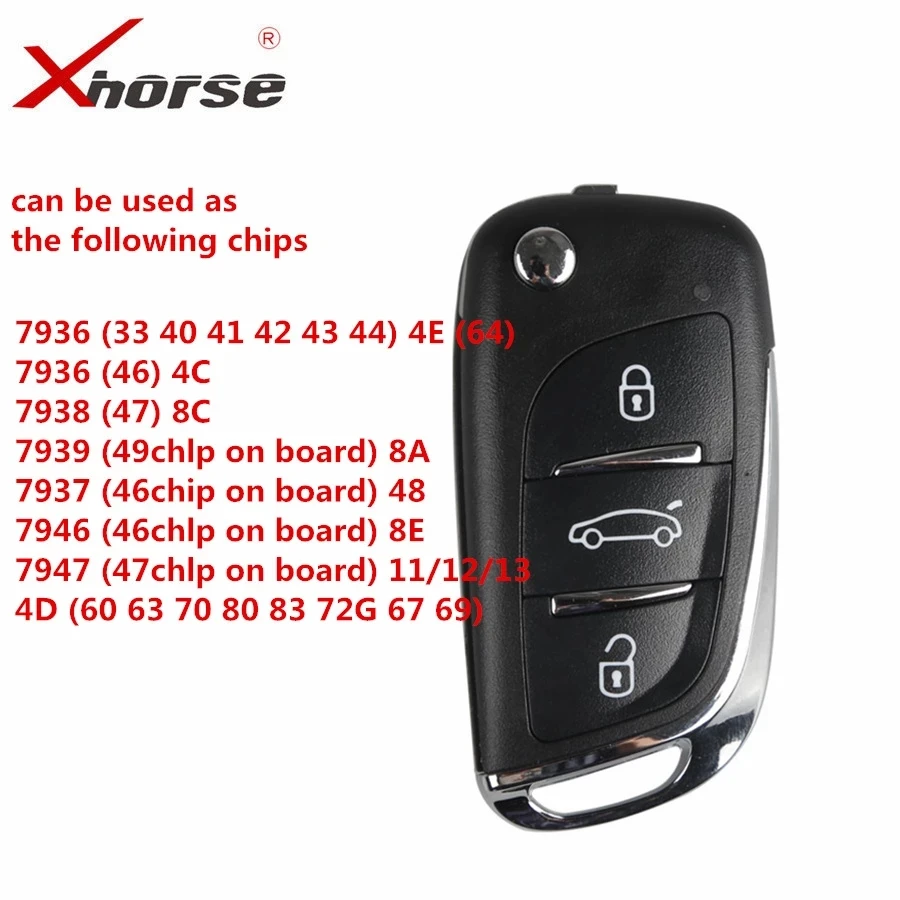 

Lockartist VVDI Remote Xhorse XEDS01EN Super Remote key Comes within Super Chip XEDS01EN Wireless key 10 pcs/lot Free Shipping