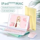 Чехол для iPad Mini 6, iPad Mini 1, 2, 3, 4, 5, 7,9, 8,3 дюйма, Bluetooth-клавиатура, мышь, кожаный чехол для iPad Mini 2021