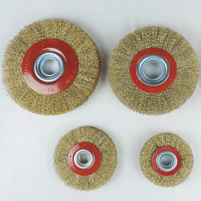 1 шт. Стальная Плоская проволочная колесная щетка соединительные кольца скамья