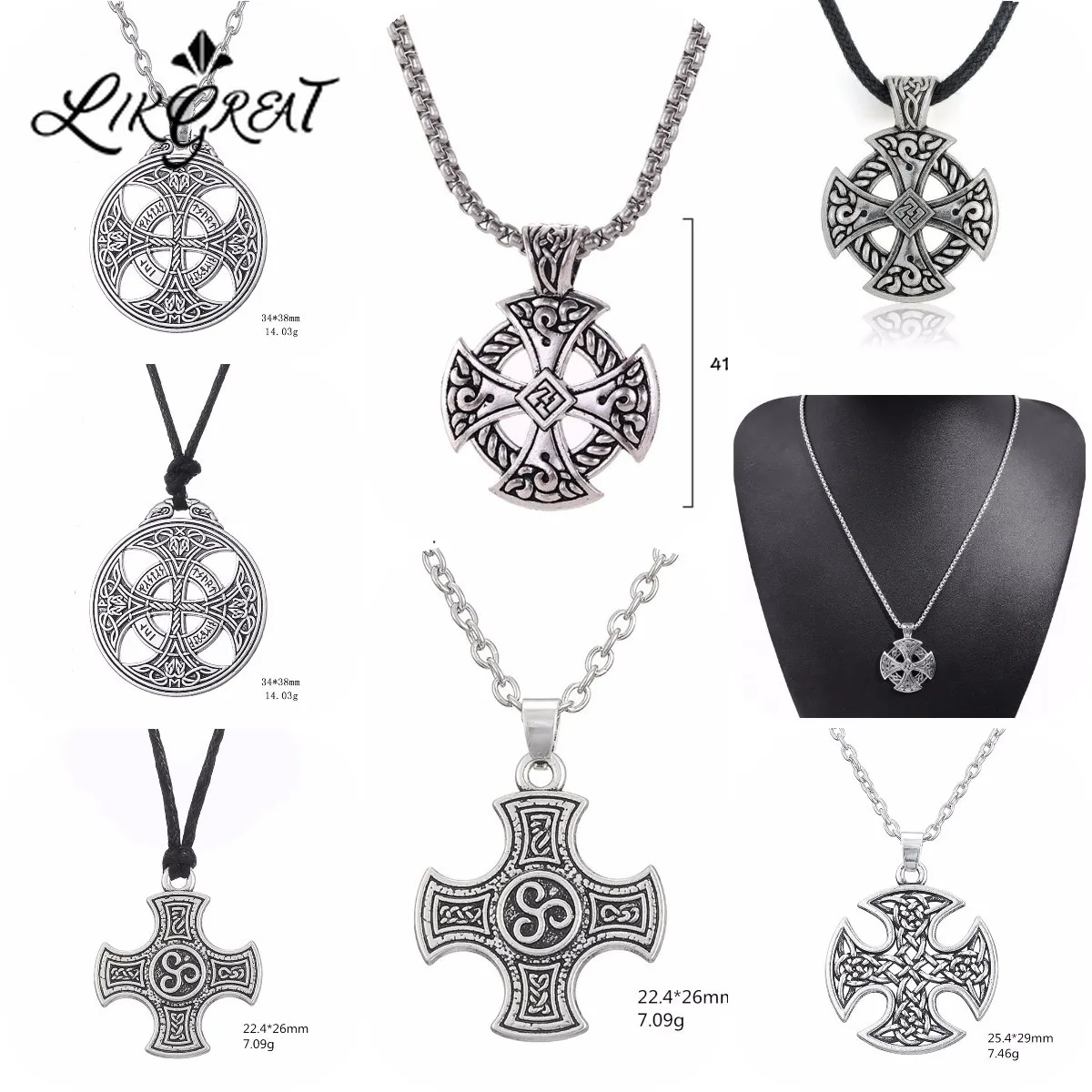 Цепь-амулет LIKGREAT из нержавеющей стали для мужчин ювелирное изделие винтажный