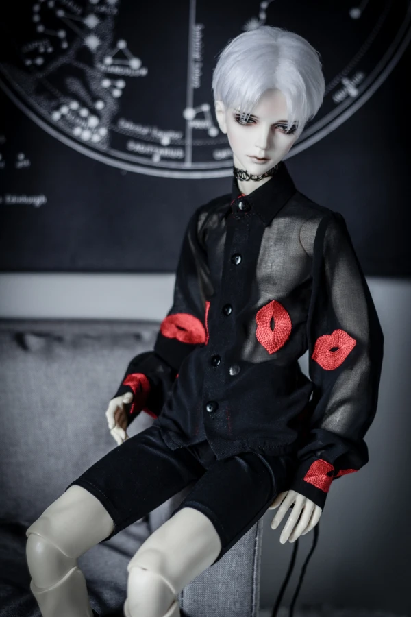 BJD doll dress lantern sleeve red lips crisp chiffon shirt 1/4 1/3 SD MSD SSDF fashionable sexy blouse accessories | Игрушки и хобби