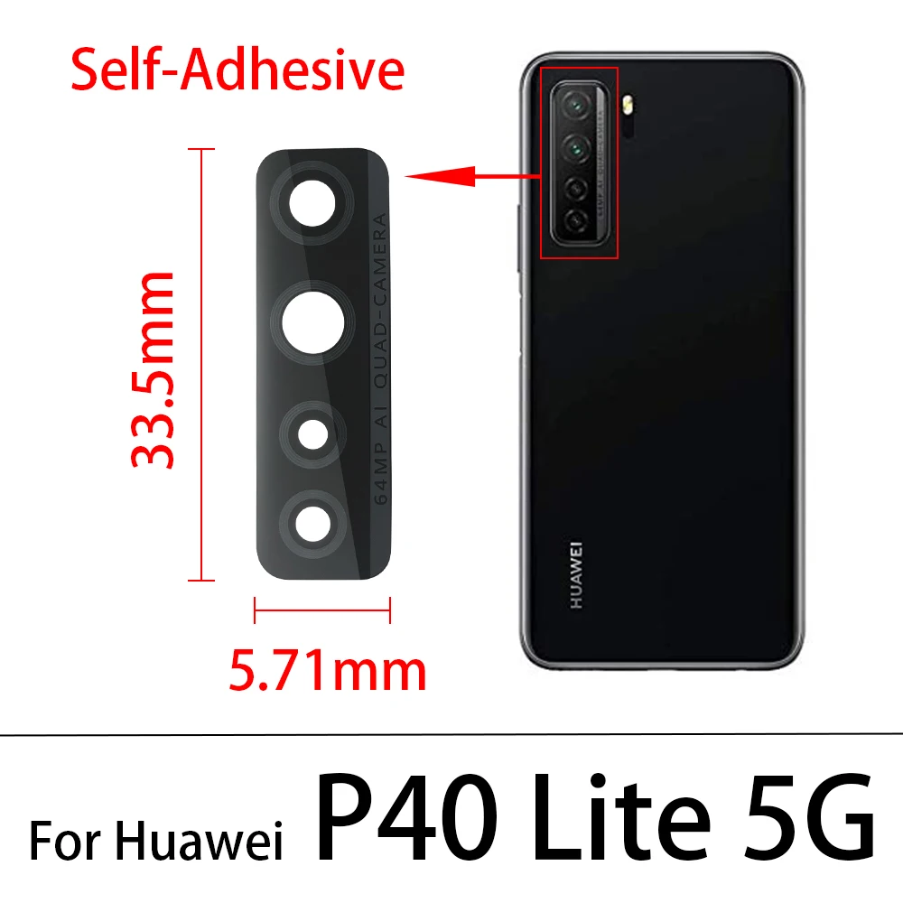 2 шт. оригинальный новый для Huawei P30 Lite P40 Pro P20 E задняя камера стеклянный объектив с