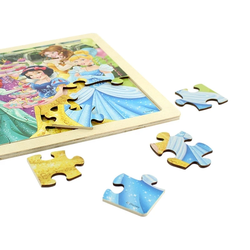 

Disney Wooden Plane Puzzle 25 Pieces Cartoon Figures Princess Sophia Mickey Minnie Early Education Toys Game for Children New