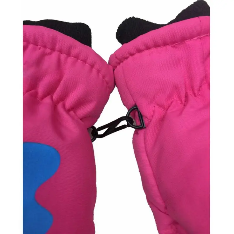 

Toddler Infant Kids Winter Thick Lined Warm Gloves Cartoon Dinosaur Printed Waterproof Windproof Elastic Cuff Mittens 3-5T