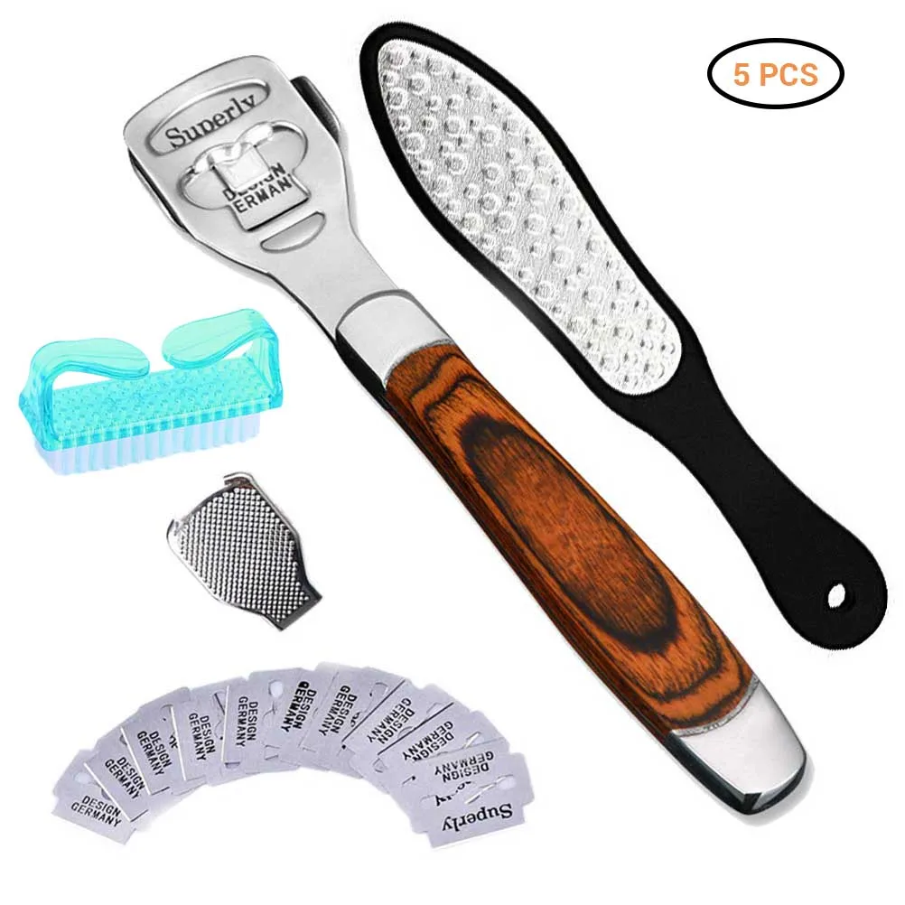 

5 in 1 Pedicure Tools Set 360° Exfoliating Professional Foot File Kit Convenient Sanitary for Removing Hard Dead Cracked Skin