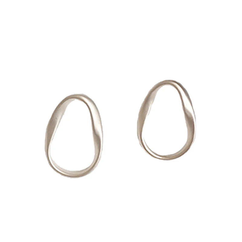 Korean Drama Love Alarm Kim So Hyun Same style Geometric stud oval high quality earrings and Earrings |