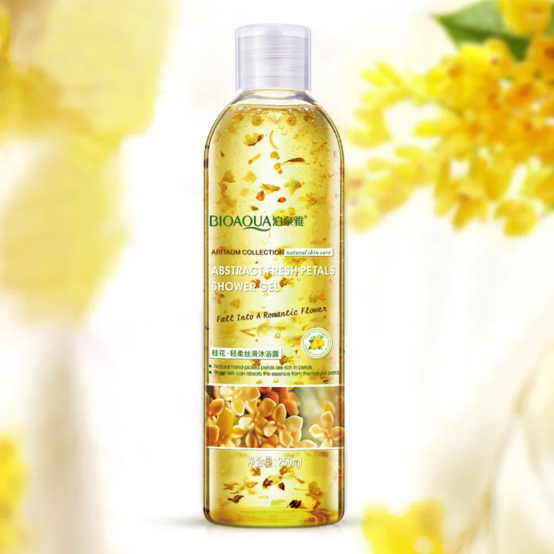 Романтический лепестковый гель для душа BIOAQUA Osmanthus увлажняющий стойкий аромат
