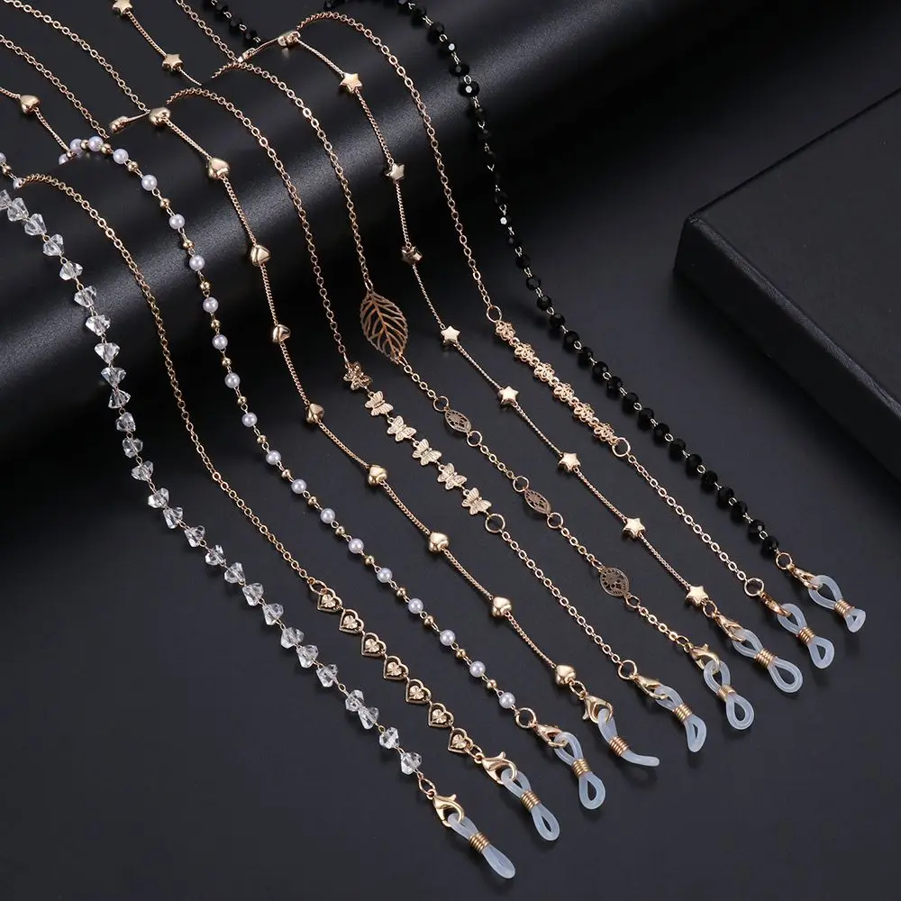Girls Necklace Eyewear Retainer Anti-Lost Eyeglass Lanyard Sunglasses Holder Mask Holder Chain Pearls Glasses Chains