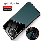 Кожаный Невидимый Магнитный защитный чехол для iphone 11 12 13 Pro Max, противоударный чехол для aiphone 11 12 13 Pro 12 13 Mini Coque