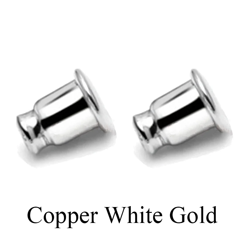 White Gold Copper2 Серьги с застежками, 925 пробы, серебро, Бабочка, задняя сторона, для женщин, ювелирные изделия, белое и розовое золото, застежка-стойка, 10 пар/лот - Цвет: White Gold Copper2