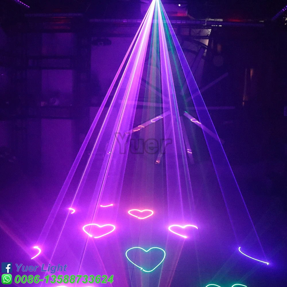 

600MW 1W 1.5W RGB Full Color Animation Laser Projector DMX512 Laser Scanning Light DJ Disco Bar Stage Effect Lighting Beam Lamp