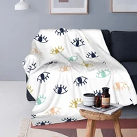 minimal scandinavian style blanket fleece decoration eyelash blue eye breathable throw blanket for bed outdoor bedspreads
