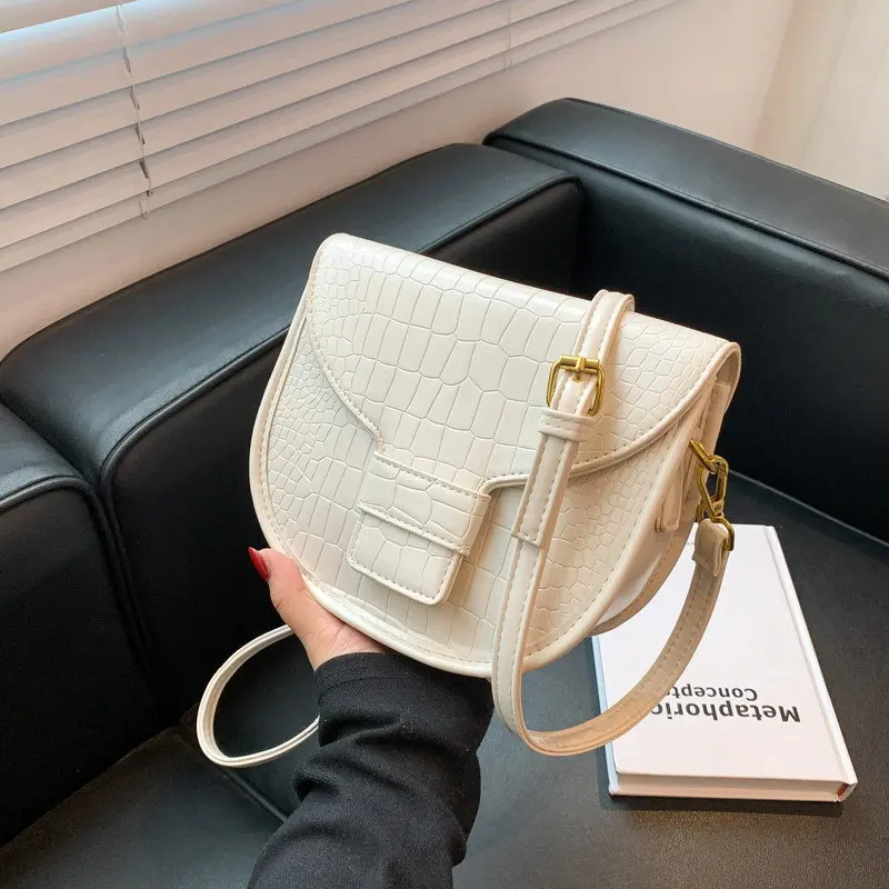 

Messenger Crossbody Bags For Women Soft Stone Simple Fashion Ladies Summer Korean PU Leather Luxury Designer Female Shoulder Bag