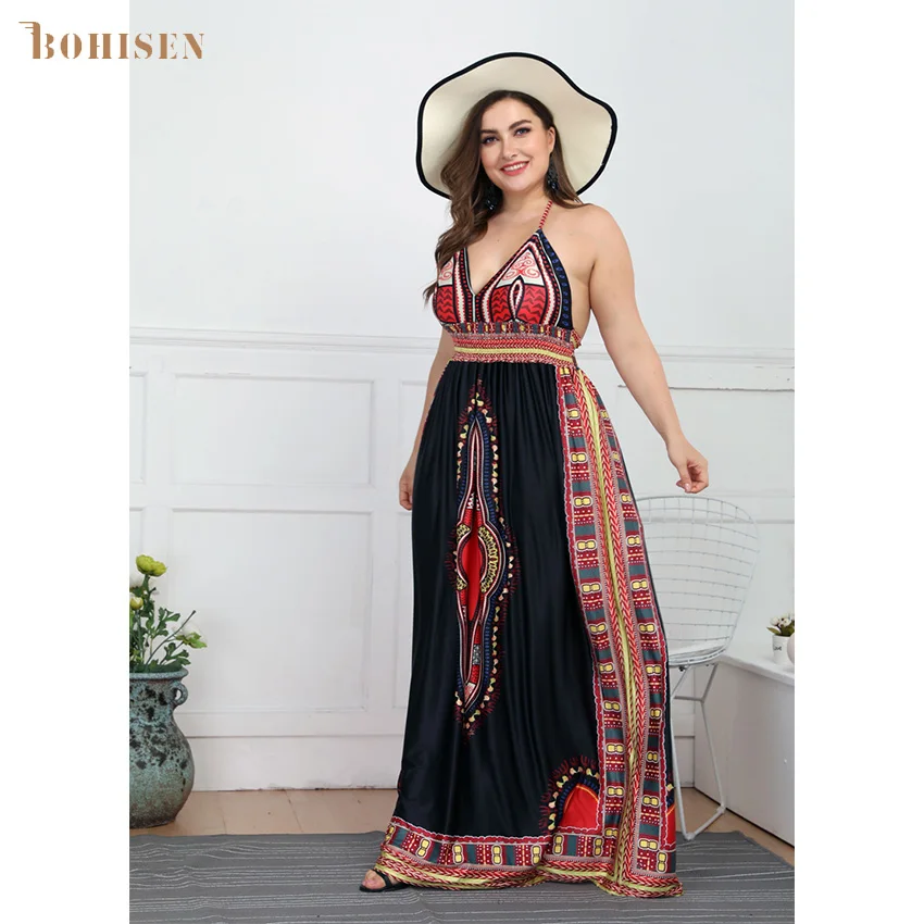 BOHISEN африканские платья для женщин Дашики плюс размер &quotАнкара&quot Африканский