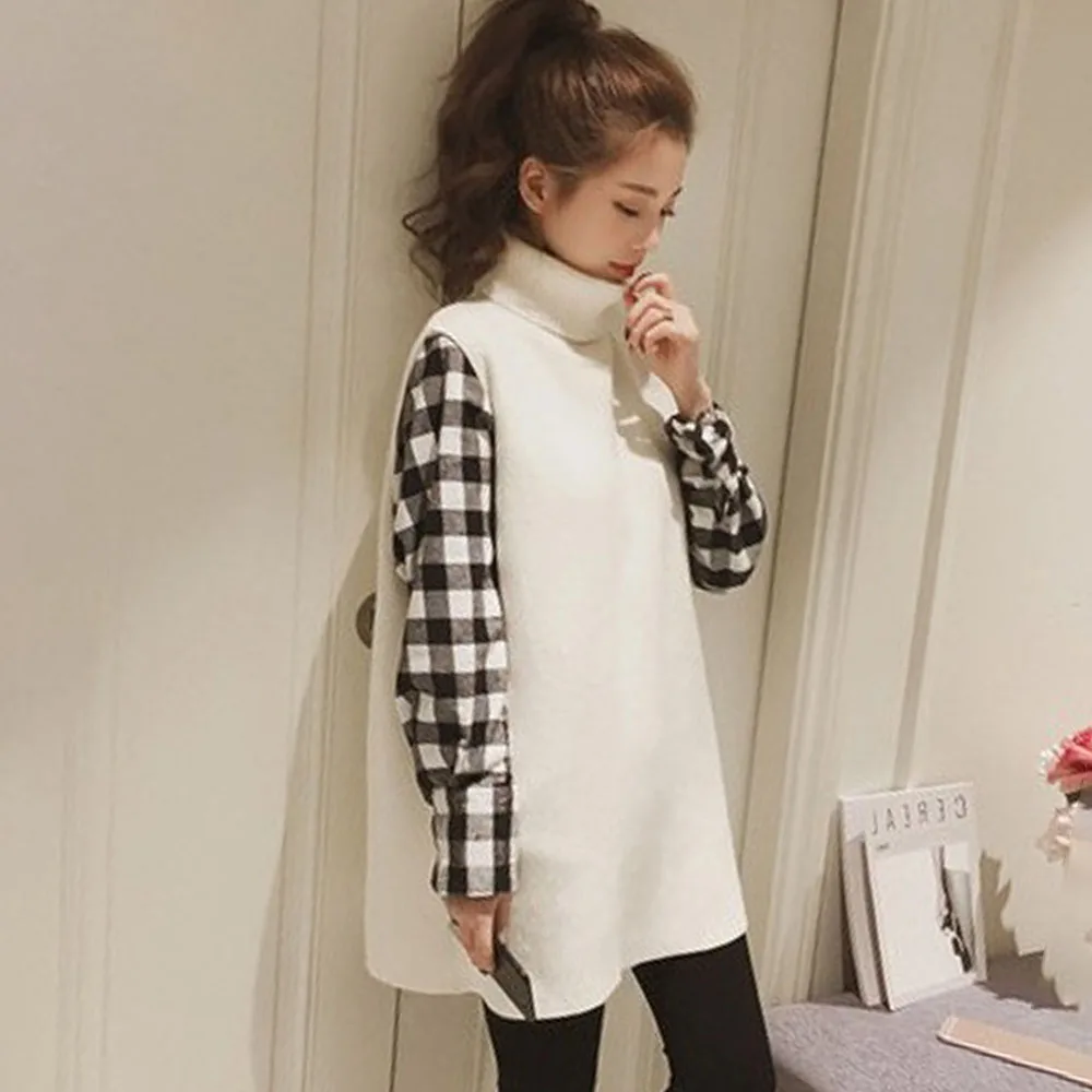 Элегантный комплект из двух предметов Женский однотонный вязаный свитер с