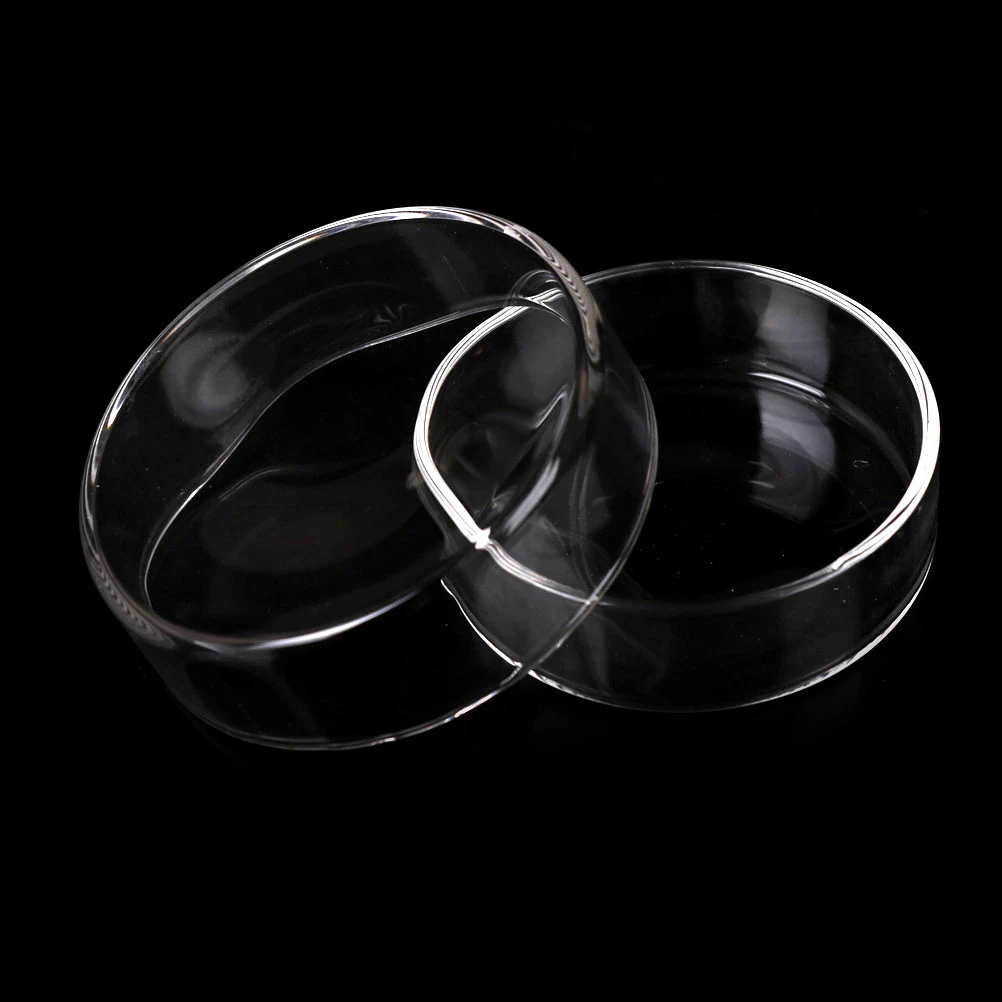 Стеклянная многоразовая тарелка Петри с крышкой для лаборатории по химии 1 шт. |