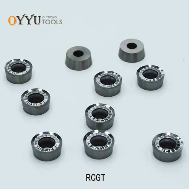 

OYYU RCGT1003MO-AK H01 Aluminum Copper RCGT1204 Carbide Inserts Indexable End Milling lathe Turning Tools Round Blade RCGT10T3