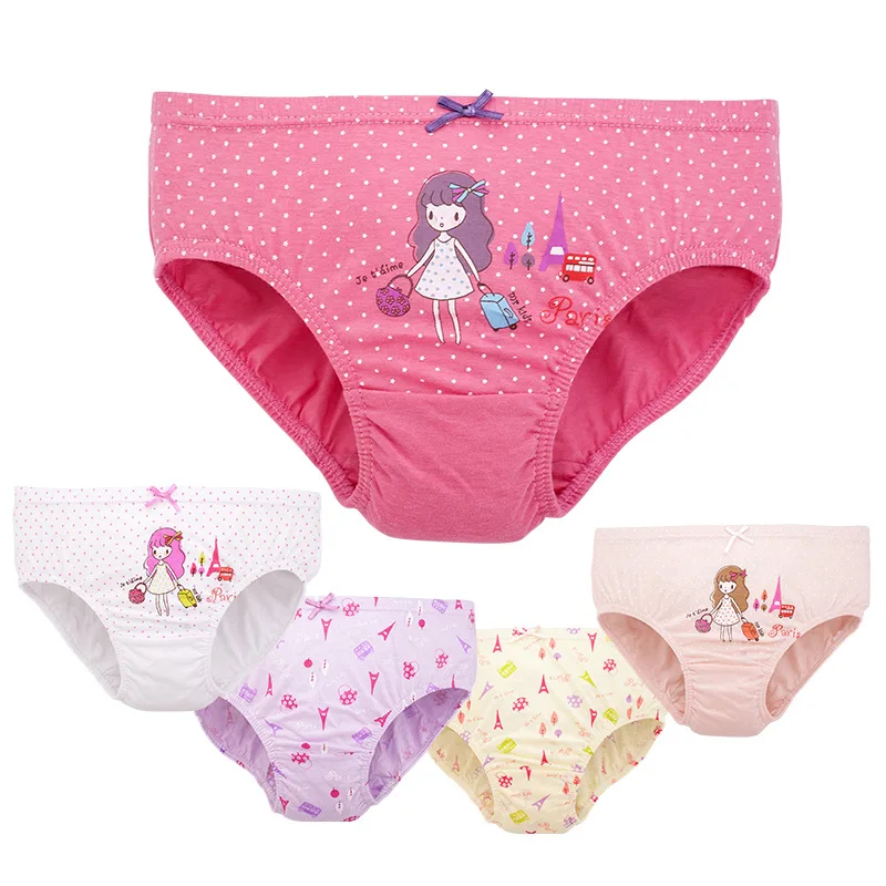 5pcs/pack Fashion Underpants for Girls Cotton Briefs Cartoon Kids Underwear toddler Panties High Quality Children Shorts | Мать и ребенок