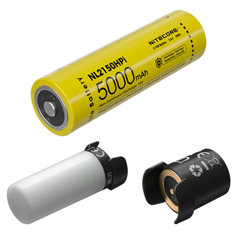 

NITECORE 3 in1 21700 Intelligent Battery System NL2150HPi 5000mAh Rechargeable Battery+ MPB21 Powerbank+ML21 CRI LED Flashlight