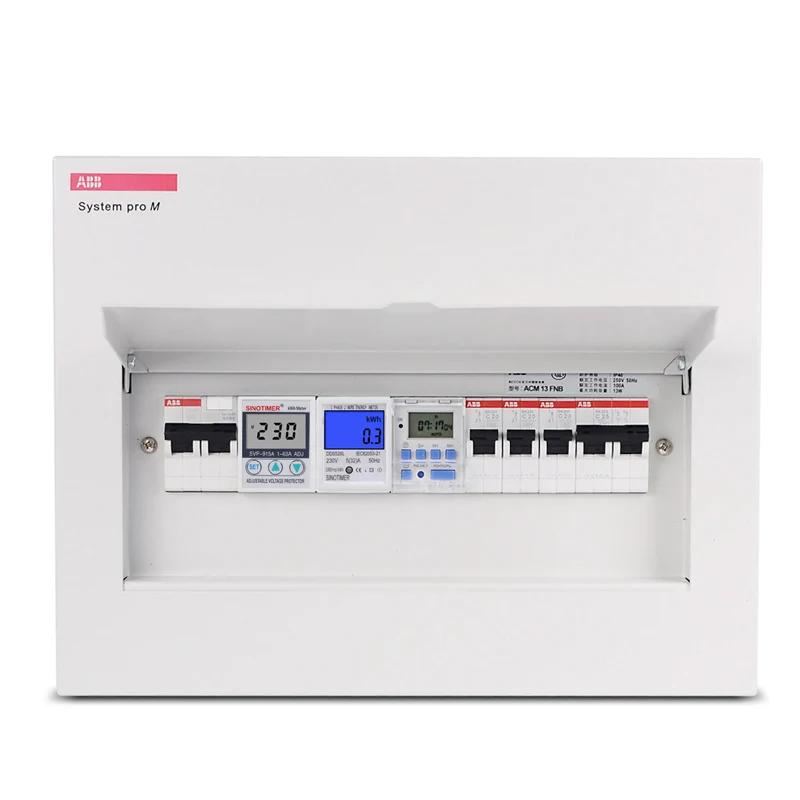 63A 220V din-рейка Регулируемый предохранитель напряжения Реле тока предельная защита с ваттметром кВт/ч счетчик энергии Потребляемая мощность