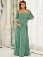elegant evening dress chiffon a line floor length asymmetrical hem wholesale ever pretty 2022 maternity dresses vestidos de gala