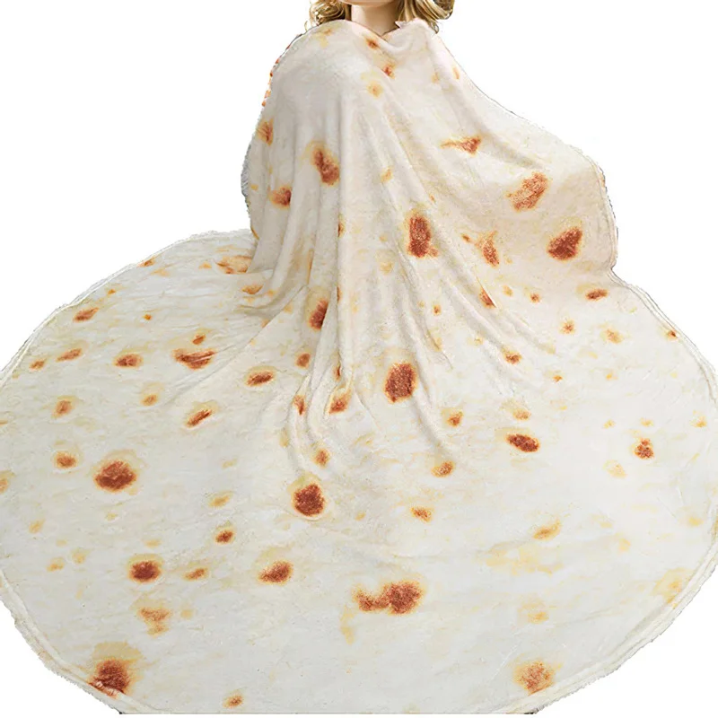 Pizza Lavash Pão Tortilla Tortilla Cobertor Macio Cobertor para Cama Cobertor de Lã Manta Sofá Xadrez Colcha de Pelúcia Burrito (0)