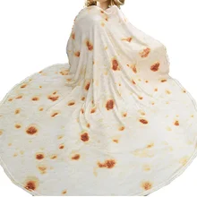 Manta de Tortilla para Pizza, Manta suave para cama, sofá de lana, colcha de felpa a cuadros, Manta de Burrito (1)