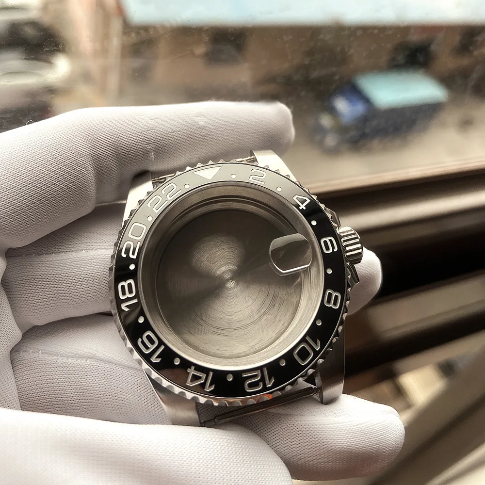 

FOR ROLEX Watch Stainless Steel GMT Watch Case Sapphire Glass Waterproof Ring Adjust Ring Inner Cover Accessories 40mm