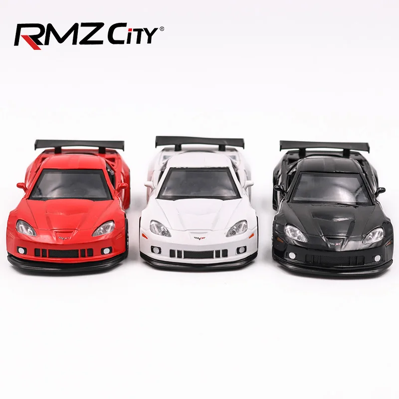 RMZ City 1:36 Chevrolet Corvette C6 R Лицензированная модель Литая автомобиля Игрушечная из