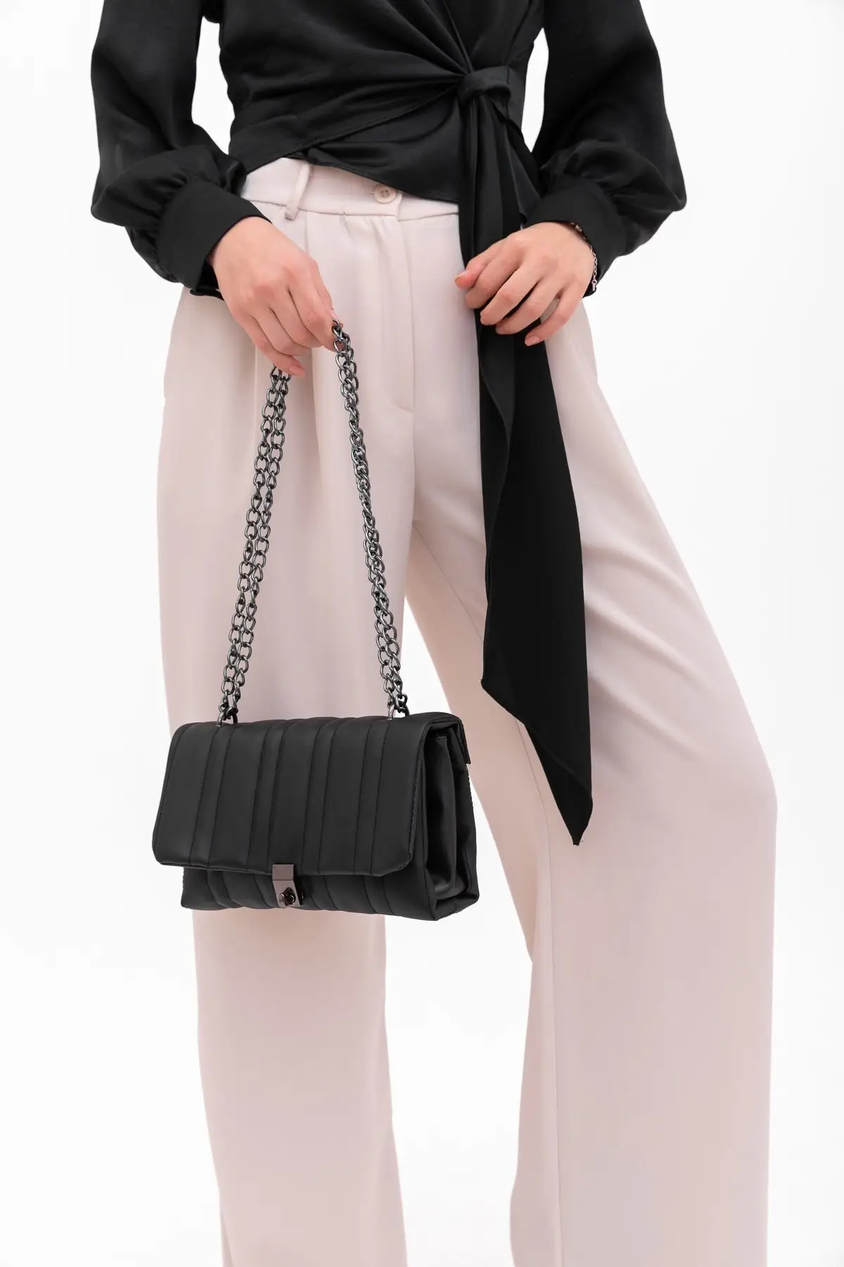 Goedkoop Zwart Baguette Leuke Mini Bag Organizer Handtassen Zachte Vrouwen Tas Parfum Tas Cosmetische Bag Drop Kit Luxe Pouch