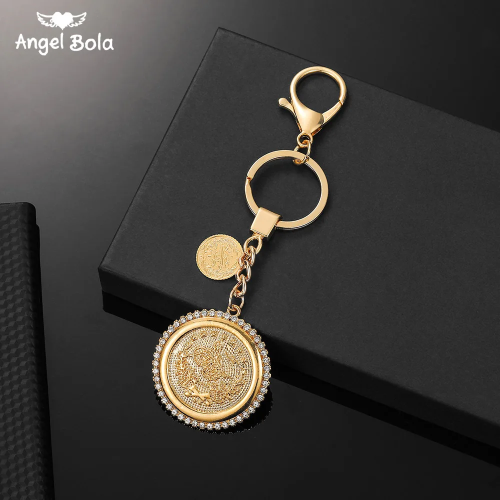 AAA Кристалл арабское кольцо для ключей с монетой и брелки женщин ювелирные