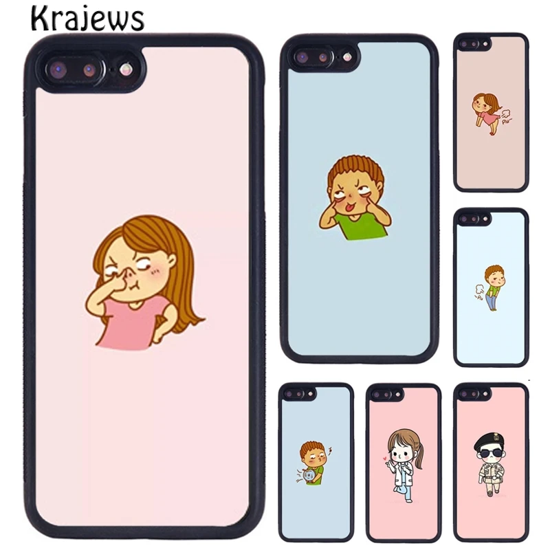 Забавный мультяшный чехол для iPhone X XR XS 11 12 Pro MAX 5 6 7 8 Plus Samsung S7 S8 S9 S10|Бамперы| |