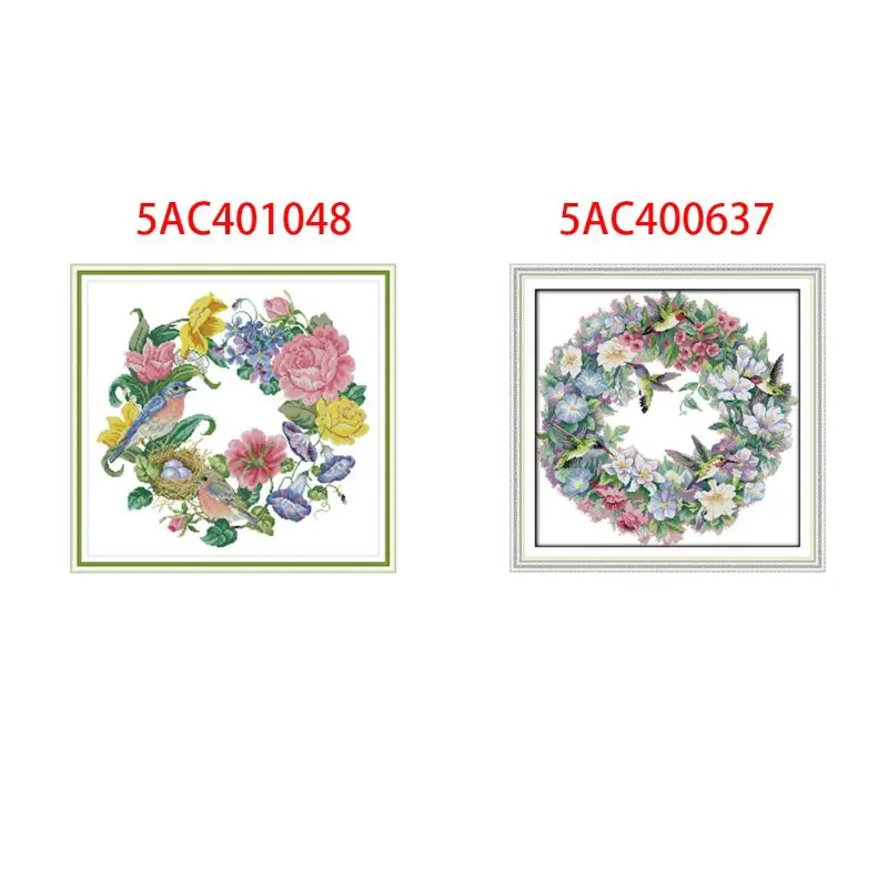 

Bird Garland DIY Handmade Needlework Counted 14CT Printed Cross Stitch Embroidery Kit Set Home Decoration E56C