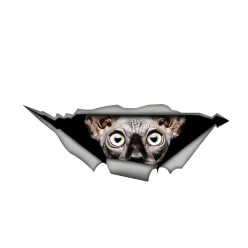 

15cmx7cm Creative peeking cat Car Sticker Motorcycle Bumper Trunk Laptop Window Decals Vinyl Car Styling Decoration