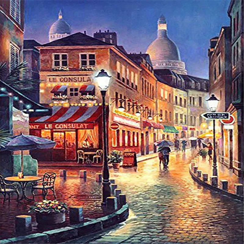 

Diy Diamond Painting Modern Light Luxury Retro Hanging Painting Beautiful Artistic Conception Bedroom Decoration Painting