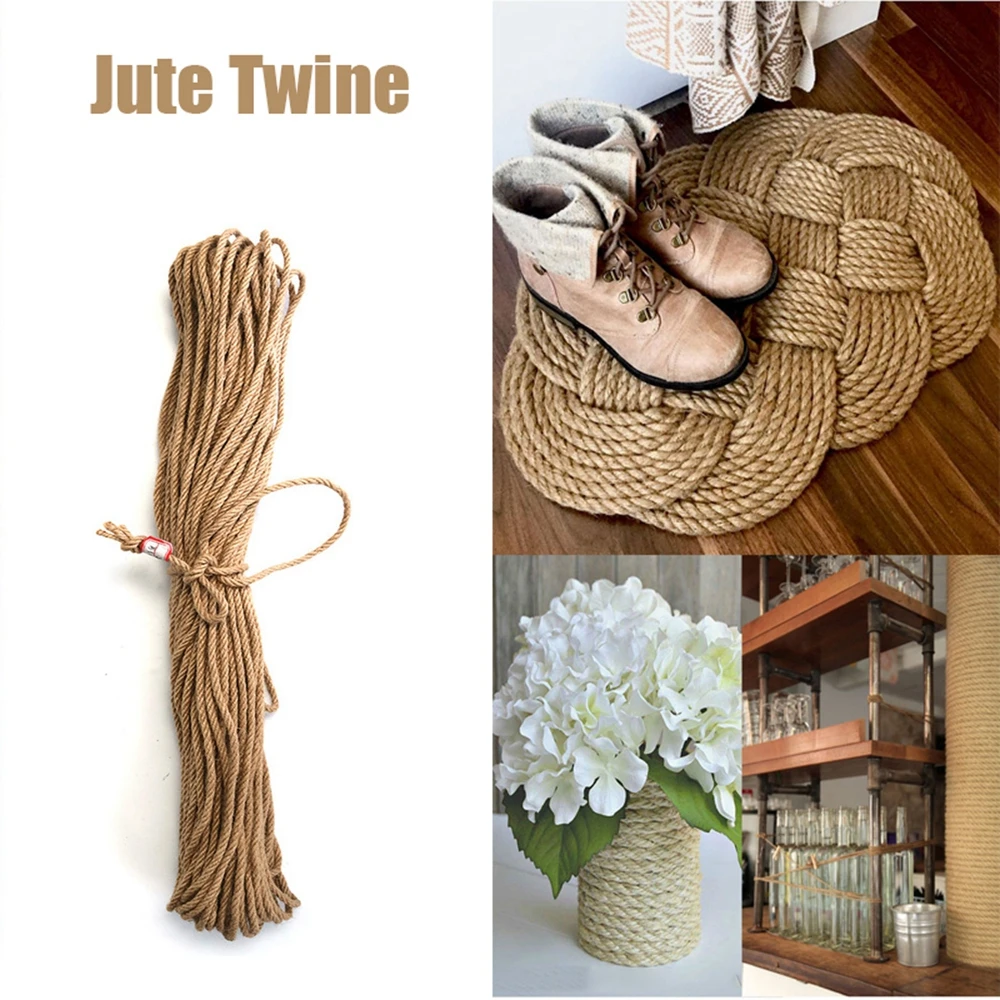 Лента из мешковины натуральный джутовый шпагат для рукоделия деревенская