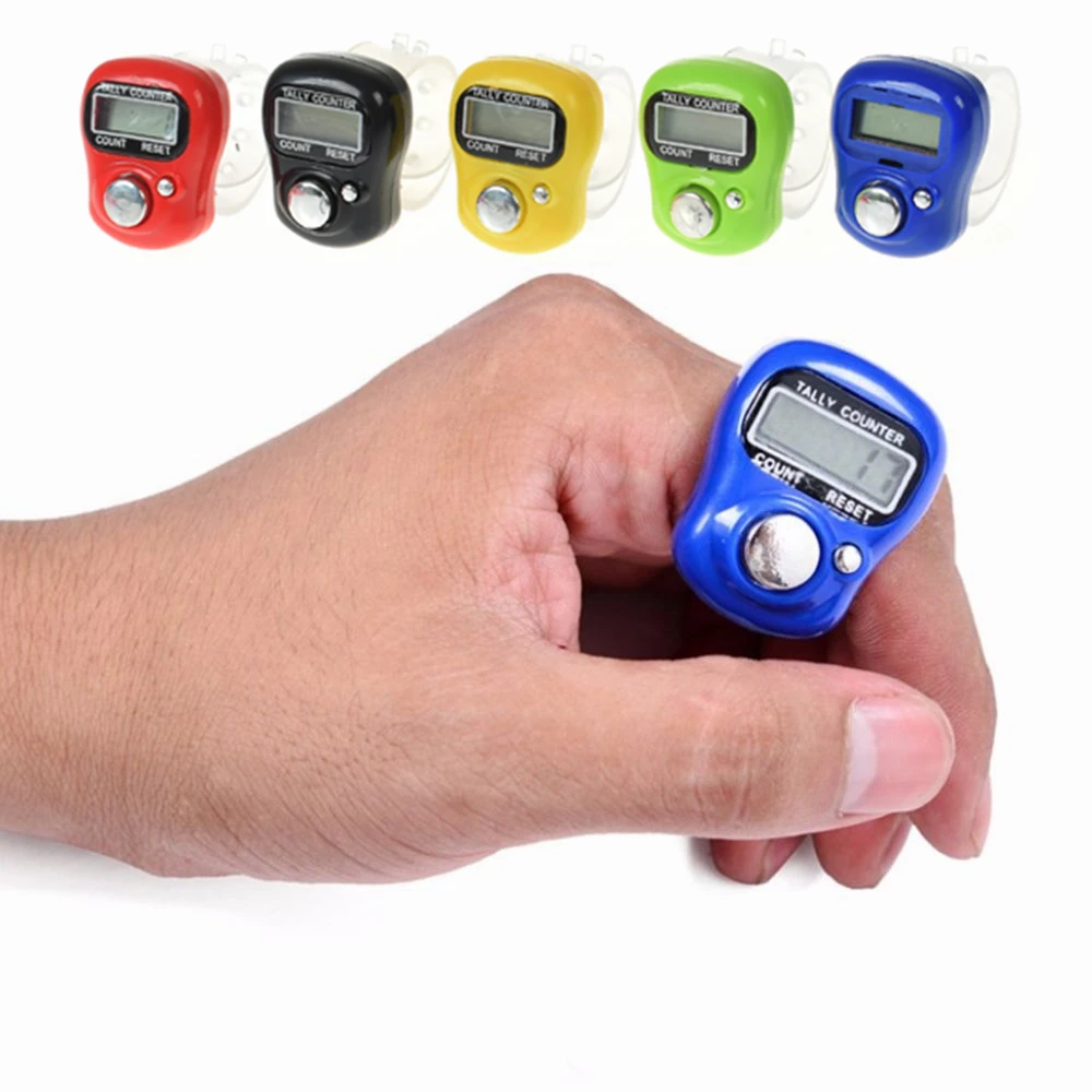 Портативный электронный цифровой счетчик мини ЖК ручной палец кольцо Tally стежка