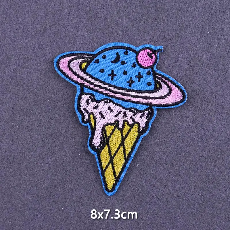 Cartoon Anime Patches On Clothes Cute Animal Mushroom Panda Fire Elf Badge Embroidery Patch DIY Iron For | Дом и сад